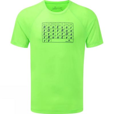 Tee Ronhill Advance RunEveryDay Manga Corta Hombre - Verde - Chile KZM152493